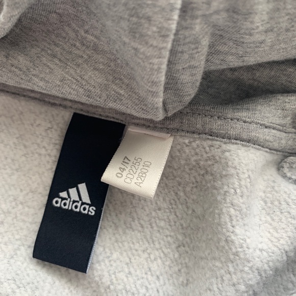 Adidas Hoodie Grey & Black Stripe - Picture 4 of 6